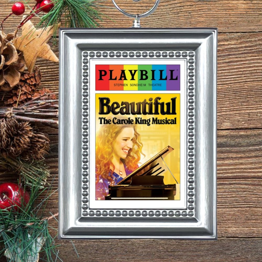 Beautiful The Carole King Musical Broadway Playbill Christmas Tree Ornament